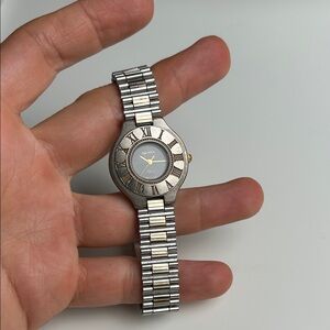 Vintage Sergio Valente stainless steel round watch